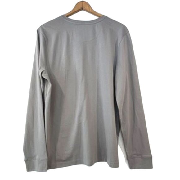 Vustra Light Grey Henley Men's XL Organic Cotton Long Sleeves NEW NWT - Picture 2 of 8